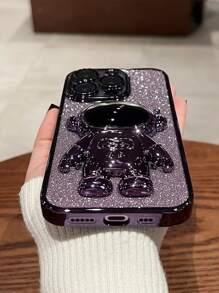 Vỏ điện thoại trang trí phi hành gia - Màu tím - Xem 2