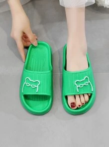 女士卡通小熊塑膠時尚拖鞋