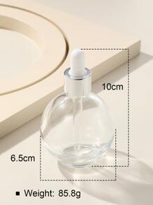 1pc 70ml Portable Transparent Glass Essential Oil Bottle With Drop Stick-Perfect For Separately Bottling Perfume Empty Essence Bottle - Clear - View 3