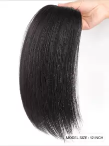 Wig Piece To Increase Hair Volume High Cranial Top Head Of Hair Filler Real Hair Pad Hair Piece Female Both Sides Thickening Pad Hair Root Fluffy Gods - Black - View 2