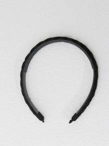 Headband Design Short Braided Synthetic Hair Extension - Black - View 6