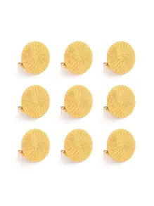 10 cái / bộ đế bông tai tròn DIY - Vàng - Xem 3