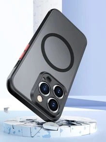 Ốp lưng điện thoại từ tính mờ phối màu, chống sốc, bán trong suốt, siêu mỏng, tương thích MagSafe. Tương thích với iPhone 14 Pro Max, 17, 17 Pro, 17 Pro Max, 16 Pro, 16 Pro Max, 16 Plus, 16, 15 Pro, 15 Pro Max, 15 Plus, 15, 14 Pro, 14 Pro Max, 14 Plus, 14, 13 Pro, 13 Pro Max, 13, 12 Pro, 12 Pro Max, 12, 11 Pro Max, phiên bản quốc tế, không phải phiên bản nội địa. - màu đen - Xem 5