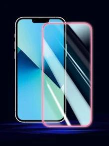 1 件粉色气垫夜光钢化玻璃屏幕保护膜，适用于 X/XR/13/14Pro/15/15PROMAX/16/16Pro/16Promax/16Plus - 粉色 - 查看 1