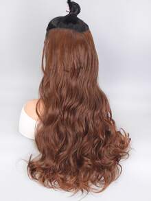 Long Curly Synthetic Hair Extension - Light Brown - View 3