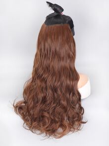 Long Curly Synthetic Hair Extension - Light Brown - View 5