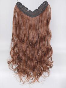 Long Curly Synthetic Hair Extension - Light Brown - View 6