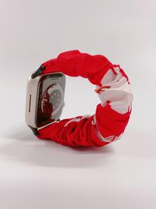 兔子印花大腸髮圈錶帶適用於Apple Watch - 彩色 - 查看 3