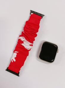 兔子印花大腸髮圈錶帶適用於Apple Watch - 彩色 - 查看 5