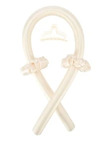 4 piezas Mujer unicolor fruncido moda Accesorio de pelo para Decoración - Beis - Ver 1