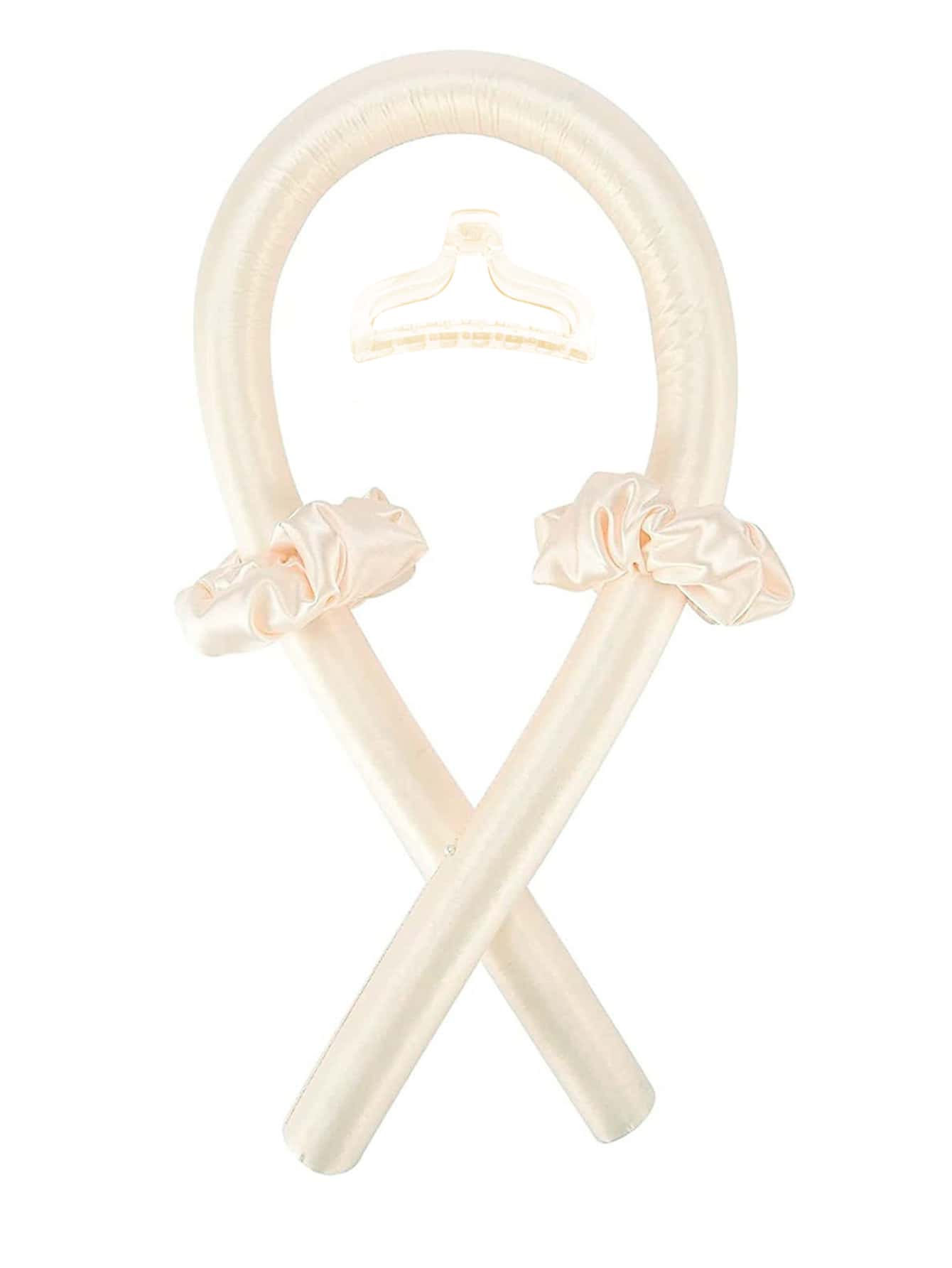 4 piezas Mujer unicolor fruncido moda Accesorio de pelo para Decoración - Beis - Ver 1