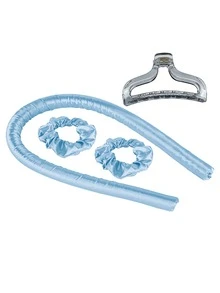 4pcs Women Solid Ruched Fashion Hair Accessory Set, For Decoration - Blue - View 2