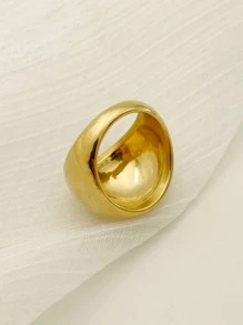 Mazuer 1pc Women's Vintage Inspired Stainless Steel Eye-Shaped Ring, Unique Fashion Design Gift Idea For Party, Holiday, Graduation, Travel