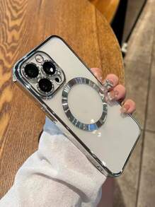 Carcasă de protecție Apple Ombre Glitter Elegant Electroplacată cu încărcare wireless magnetică, compatibilă cu încărcătorul MagSafe, compatibilă cu 13, 14, 14 Pro, 14 Pro Max, 15, 15 Pro, 15 Pro Max, 16, 16 Pro, 16 Pro Max, impermeabilă, rezistentă la șocuri, la căderi, rezistentă la zgârieturi