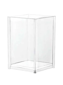 1入組透明儲物盒家用簡易塑料桌面儲物盒