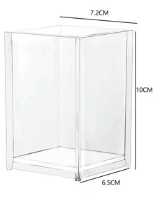 1入組透明儲物盒家用簡易塑料桌面儲物盒