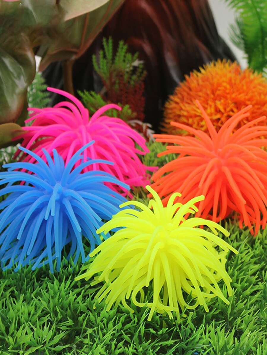 1 pieza de adorno de pecera al azar con diseño de erizo de mar - Multicolor - Ver 1