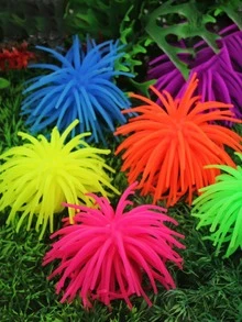 1 pieza de adorno de pecera al azar con diseño de erizo de mar - Multicolor - Ver 3