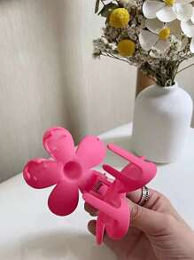 2入組花朵設計髮爪 - 彩色 - 查看 2