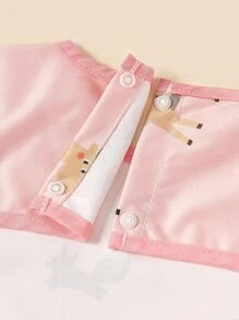 Baby Animal Pattern Long Sleeve Bib - Multicolor - View 5