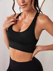 Slayoga Crisscross Backless Sports Tank Going Out Top Workout Tank Tops Gym Top Fitted Shirt