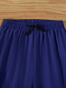 SHEIN Conjunto de camiseta estampada casual para meninas adolescentes com calça cargo para o verão