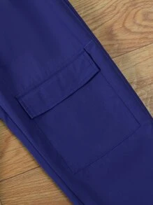 SHEIN Conjunto de camiseta estampada casual para meninas adolescentes com calça cargo para o verão