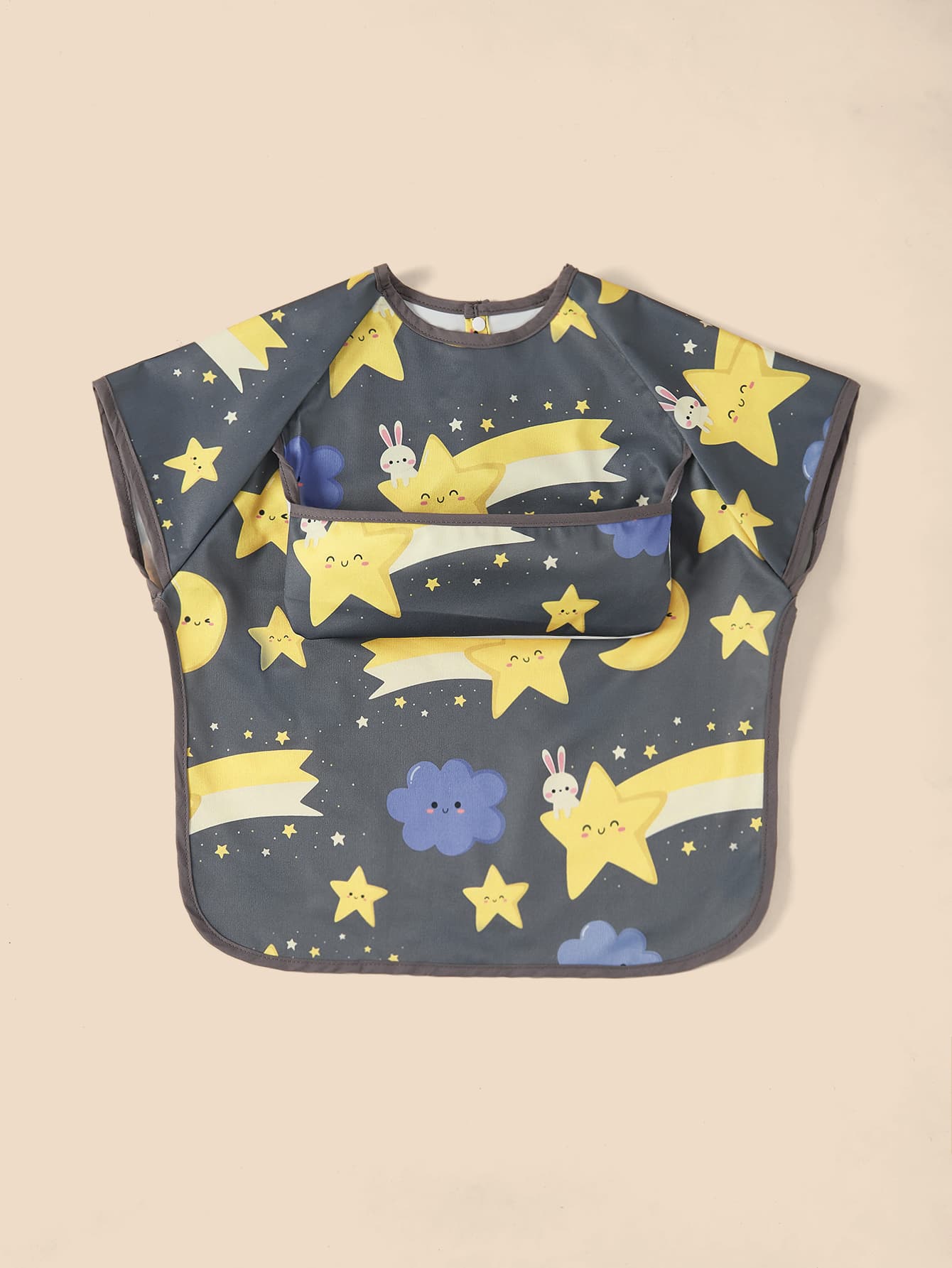 嬰兒星星印花圍兜不附帶袖 - 彩色 - 查看 1