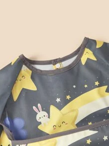 嬰兒星星印花圍兜不附帶袖 - 彩色 - 查看 4