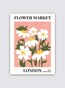 1 Sợi Hóa Học Unframed Tranh Hiện Đại Họa Tiết Hoa Treo Tường Tranh Nghệ Thuật Cho Trang Trí Tường Nhà - Nhiều màu - Xem 3