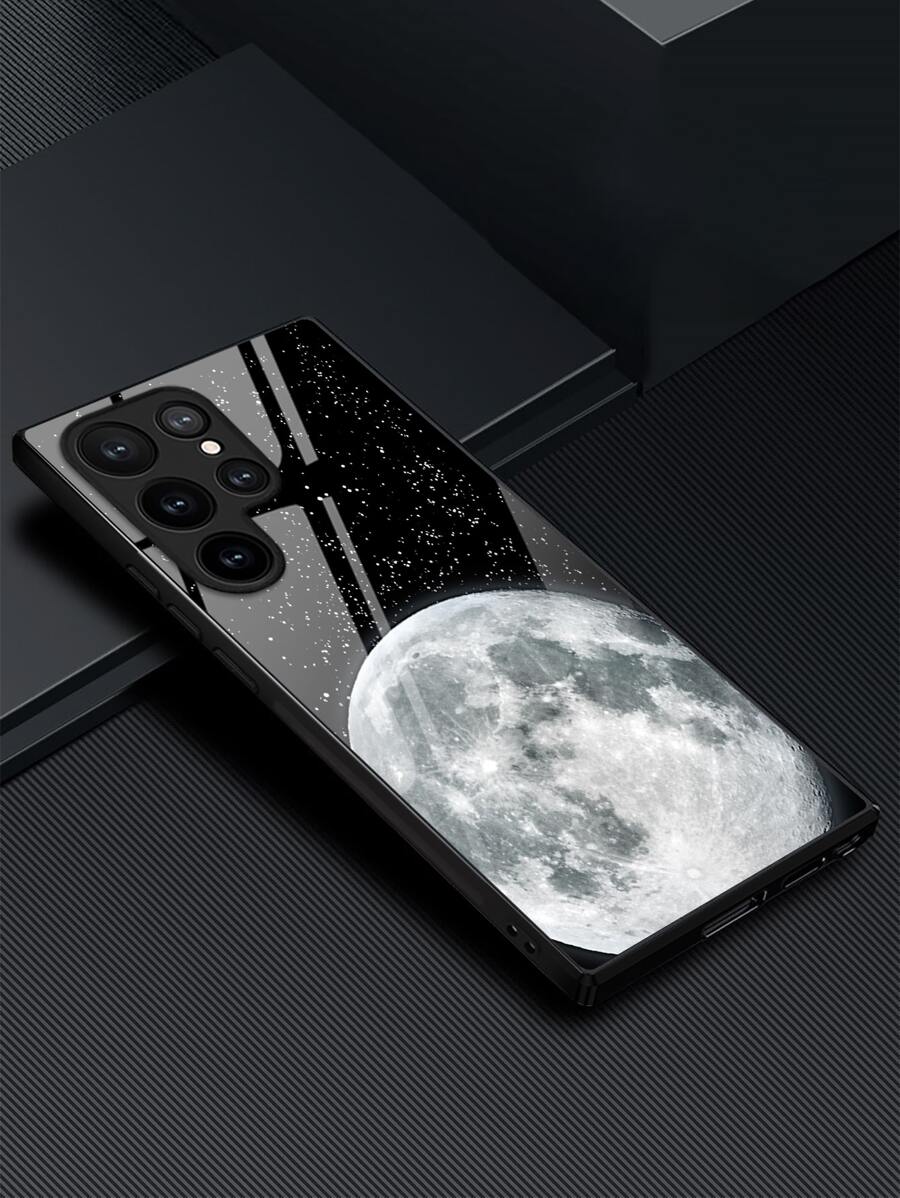 1 个星空月亮黑色玻璃手机壳适用于 Apple iPhone 16 Pro Max/16 Pro/16 Plus/16、Galaxy A55/A54/A53、S24 Ultra/S24 Plus/S24/S24 FE、Pixel 9 Pro XL/9 Pro/9 - 彩色 - 查看 1