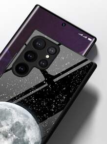 1 个星空月亮黑色玻璃手机壳适用于 Apple iPhone 16 Pro Max/16 Pro/16 Plus/16、Galaxy A55/A54/A53、S24 Ultra/S24 Plus/S24/S24 FE、Pixel 9 Pro XL/9 Pro/9 - 彩色 - 查看 2