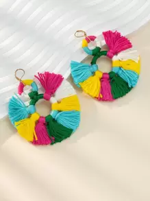 流蘇耳墜 - 彩色 - 查看 1