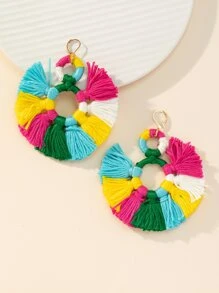 流蘇耳墜 - 彩色 - 查看 3