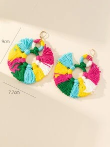 流蘇耳墜 - 彩色 - 查看 4