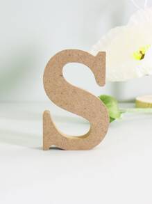 1 cái Gỗ Chữ S Trang Trí Thủ Công, Vật Trang Trí Hiện Đại Cho Gia Đình - Màu Khaki - Xem 1