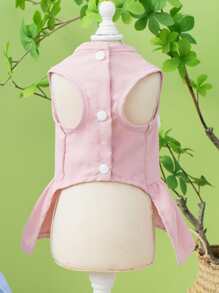 1入組翅膀裝飾寵物連衣裙 - 紅色 - 查看 5