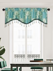1 pieza Cenefa de cortina con diseño de fleco ventana moderno poliéster para casa - Multicolor - Ver 3