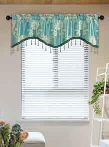 1 pieza Cenefa de cortina con diseño de fleco ventana moderno poliéster para casa - Multicolor - Ver 4