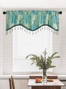 1 pieza Cenefa de cortina con diseño de fleco ventana moderno poliéster para casa - Multicolor - Ver 7