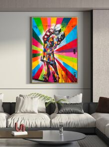 1入组人物圖形無框畫現代化學纖維防水牆藝術畫無框家居牆飾 - 彩色 - 查看 1