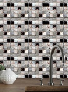 6pcs PVC Kitchen Sticker, Daily Marble Pattern Waterproof Removable Self-adhesive Sticker For Kitchen - Multicolor - View 2