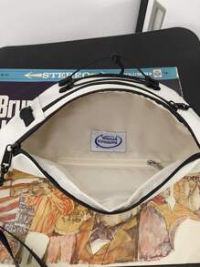 日常生活用大容量腰包抽繩細節滌綸