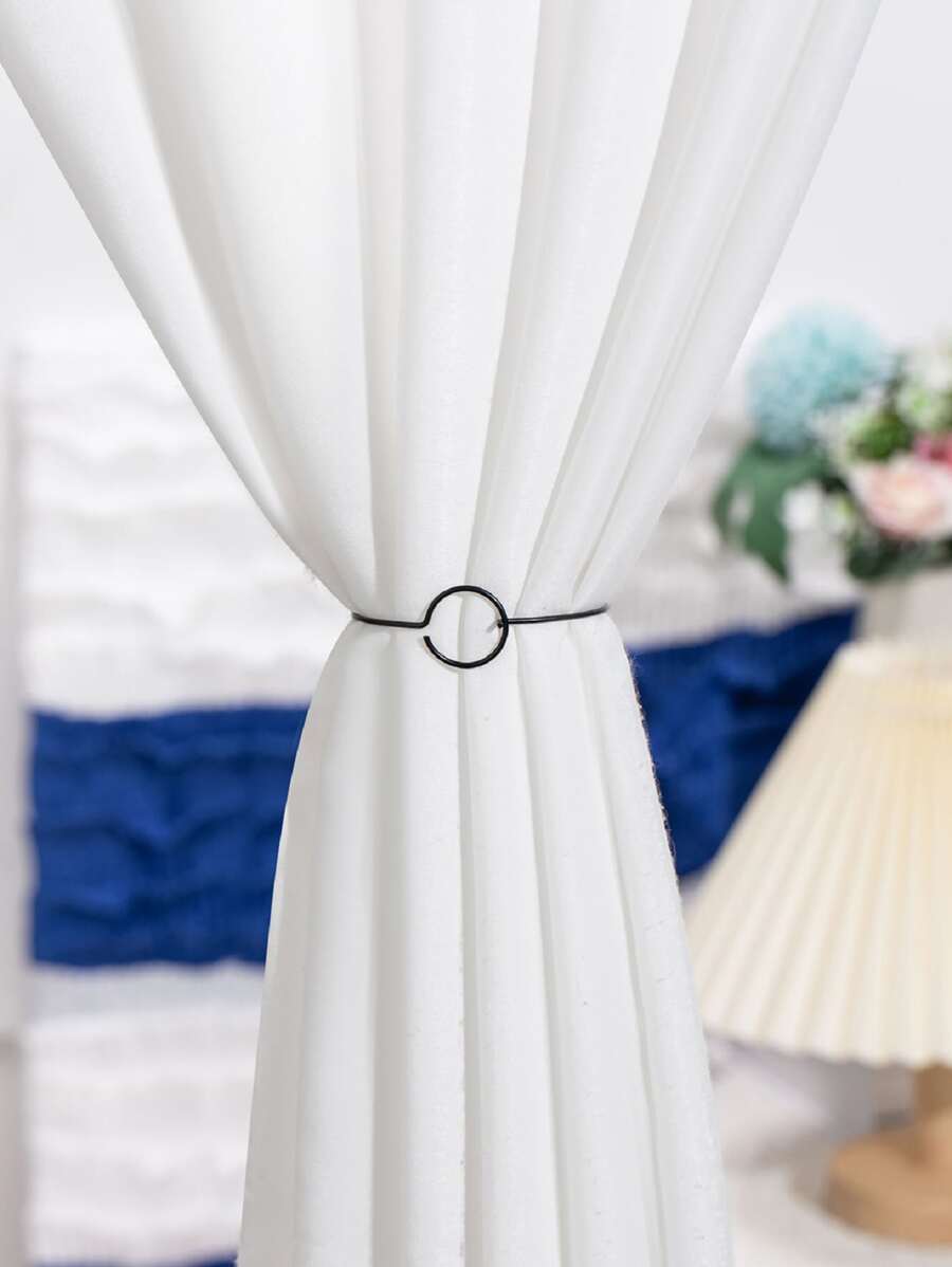 1 Màn Hợp Kim Kẽm Giữ Lại, Trang Trí Vòng Tối Giản Màn Khóa Cho Gia Đình - màu đen - Xem 1