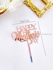 1 PMMA Bánh Topper, Thiết Kế Chữ Cái Sáng Tạo Trang Trí Trên Bánh Cho Ngày Của Mẹ - Hoa hồng vàng - Xem 2