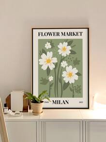 1入组花卉圖案無框畫化學纖維牆藝術畫適用於家居牆壁裝飾 - 彩色 - 查看 1