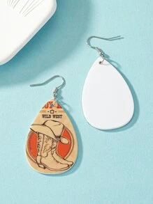 1 đôi bốt cổ điển hoa văn giọt nước bông tai cho phụ nữ để trang trí hàng ngày - Nhiều màu - Xem 5