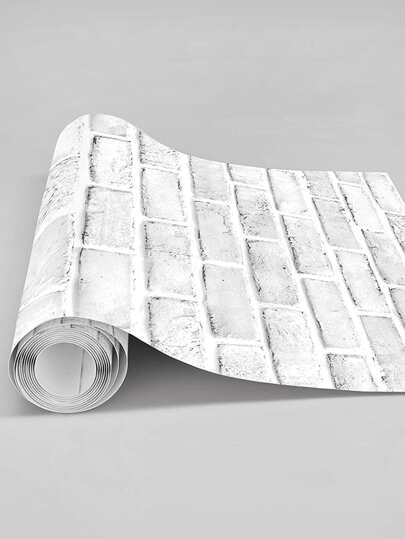 1m/3m/5m Wit Brick Pattern Wallpaper, Room/Home ation Self Adhesive Waterproof Wand Paper, Renovation Stickers Peel Panels, Wallpapers, Items Refresh Your Home, Festival Birthday Graduation