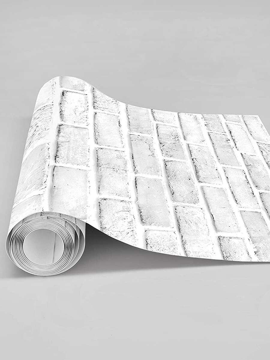 Giấy dán tường họa tiết gạch trắng 1m/3m/5m, Giấy dán tường chống thấm nước tự dính trang trí phòng/nhà, Miếng dán tường cải tạo, Tấm ốp tường lột, Giấy dán tường, Giấy dán tường, Vật phẩm trang trí mùa xuân Làm mới ngôi nhà của bạn, Miếng dán trang trí lễ hội Quà tặng sinh nhật, tốt nghiệp - trắng - Xem 1