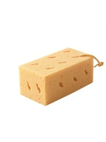 1 miếng bọt biển rửa xe hình chữ nhật trơn - Màu vàng - Xem 3